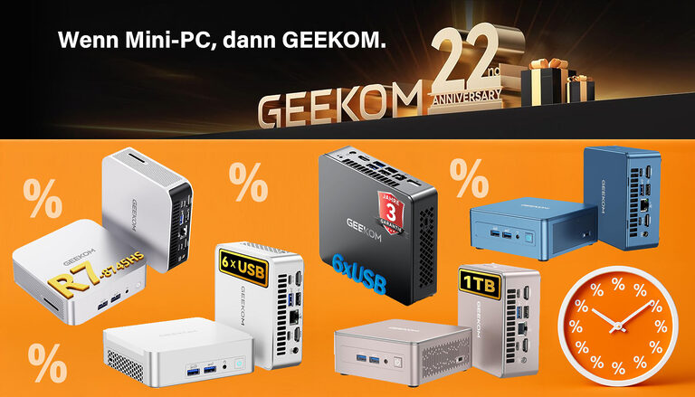 Geekom Mini-PCs mit bis zu 29 Prozent Rabatt (Amazon Prime Deal Days)