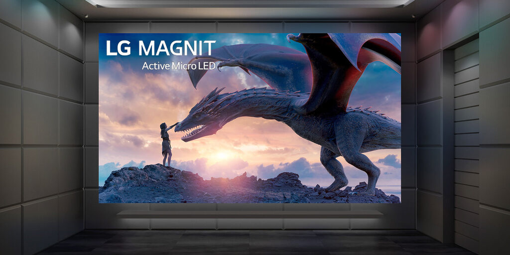 Der neue Micro LED der Reihe LG Magnit bietet 136 Zoll Diagonale.