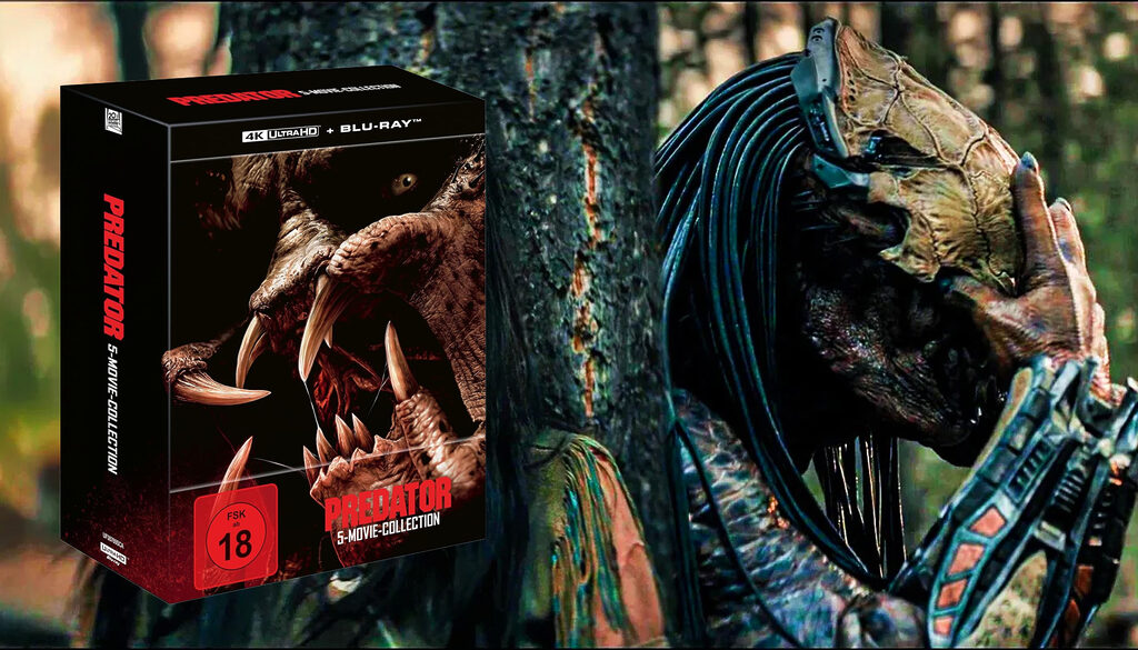 Alle fünf Filme aus dem Predator-Universum können in dieser 5-Film-Kollektion auf 4K UHD Blu-ray vorbestellt werden.