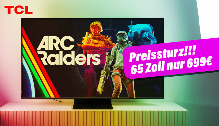 TCL 65Q7C: Diesen mehrfach ausgezeichneten QD-Mini-LED-TV mit 65 Zoll gibt es nur noch heute so günstig!