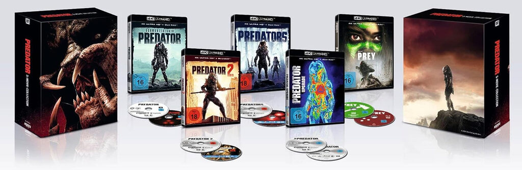 Detailansicht der Predator 5-Film-Kollektion auf 4K UHD Blu-ray
