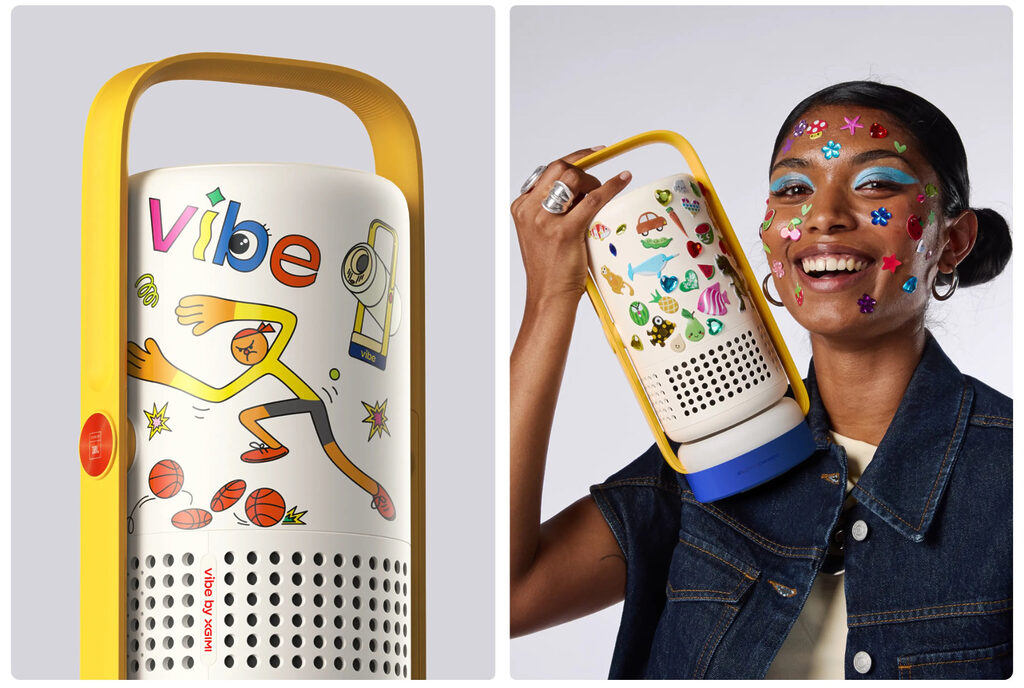 Dem Vibe One liegen Sticker zur Personalisierung bei.