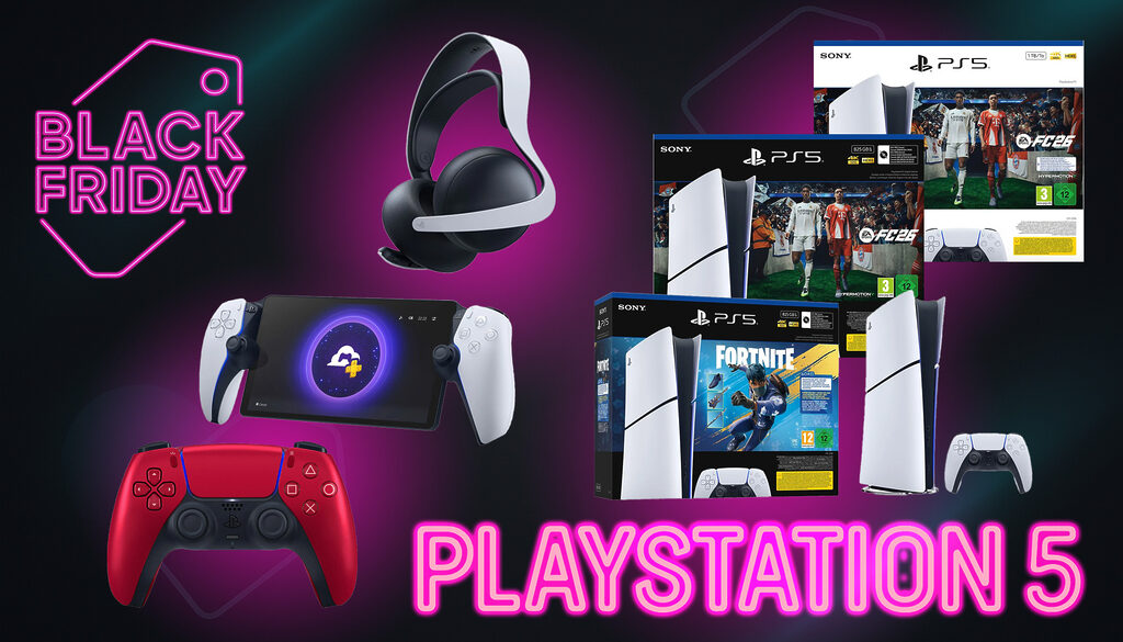 Sony reduziert die PlayStation 5-Konsolen zur Black Friday Woche um bis zu 30 Prozent. Auch Controller und Zubehör gibt es deutlich günstiger!