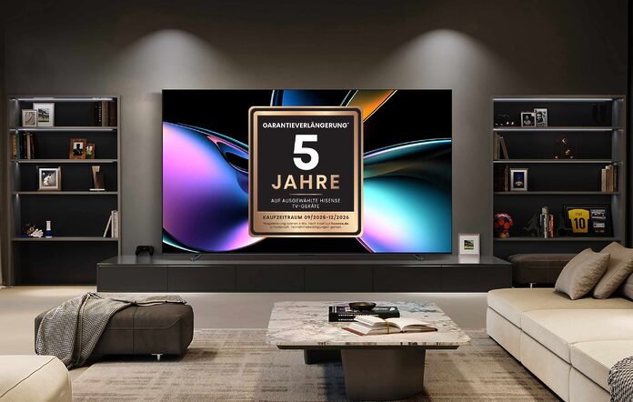 Hisense verlängert die Herstellergarantie auf ausgewählte Premium-TVs auf 5 Jahre.