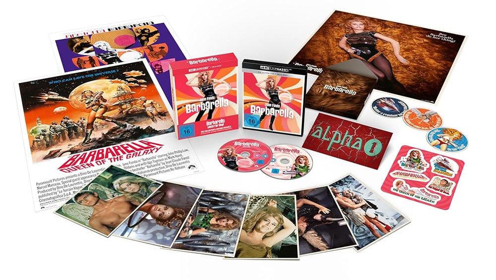 Finale Abbildung der Barbarella Collectors Edition mit 4K Ultra HD Blu-ray