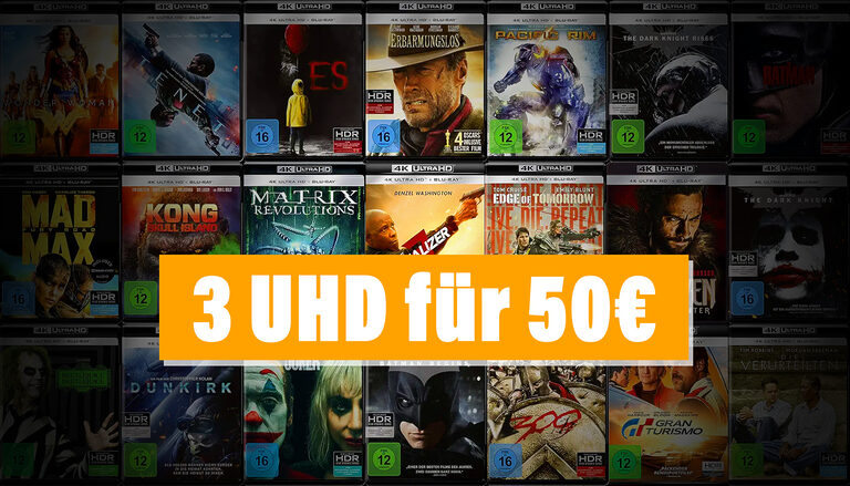 3x 4K UHD Blu-rays für 50 Euro: Nur noch heute!