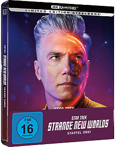 Star Trek: Strange New Worlds Staffel 3 auf 4K Blu-ray hat das gleiche Cover-Artwork wie die internationalen Editionen.