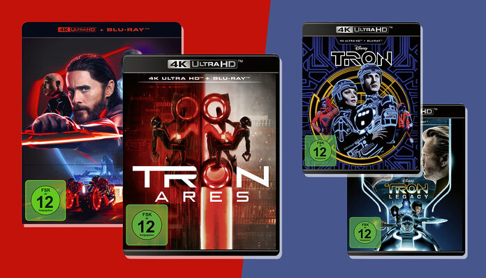 Tron: Ares (2025) erscheint auf 4K Blu-ray inkl. einer limitierten Steelbook-Variante. Die Vorgänger wurden dagegen als Standard 4K Blu-ray angekündigt.