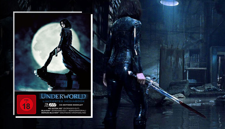 „Underworld“ (2003) 4K Blu-ray: Offizielles Cover-Artwork des limitierten Mediabooks enthüllt.