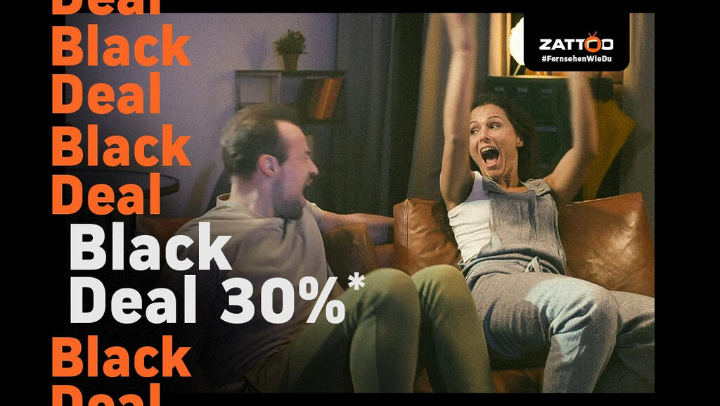 30 Prozent Rabatt mit dem Code "Black2025" auf Zattoo Ultimate