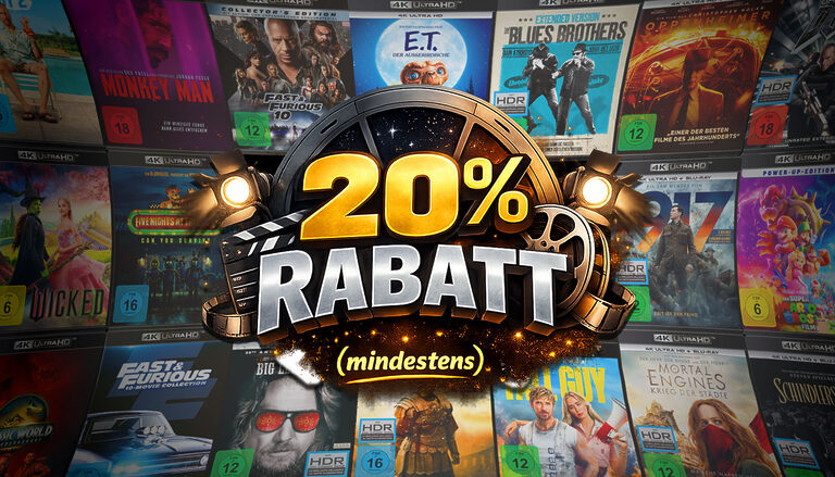 Mindestens 20 Prozent Rabatt auf DVDs, Blu-rays und 4K Ultra HD-Discs von Universal Pictures! (+10% Extra-Rabatt)