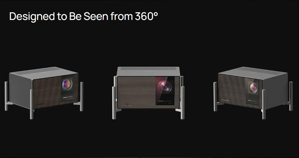 Der XGIMI Titan Noir Max wirkt dank seines neuen 360°-Designs viel wohnzimmertauglicher.