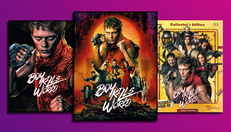 Streng limitiert: „Boy Kills World“ mit Bill Skarsgard erscheint in sechs 4K Mediabook-Varianten