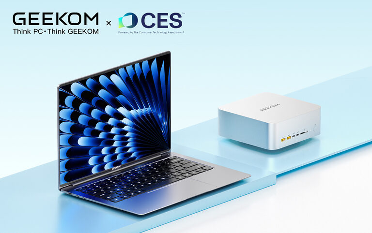 Geekom auf der CES 2026: A9 Mega Mini-PC und erste GeekBook-Laptops offiziell vorgestellt
