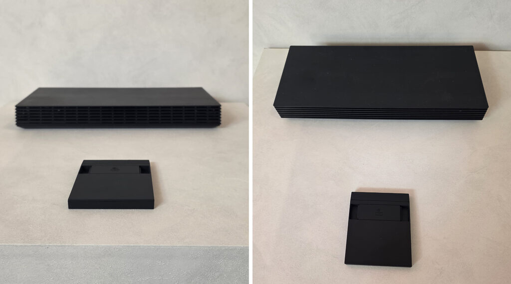 Der Samsung S99H ist "Wireless One Connect Ready". Die Anschlussbox + Dongle sind somit optional. 