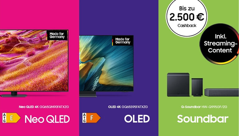 Samsung läutet 2026 mit seinen Mix & Match Deals ein – Cashback auf TVs und Soundbars