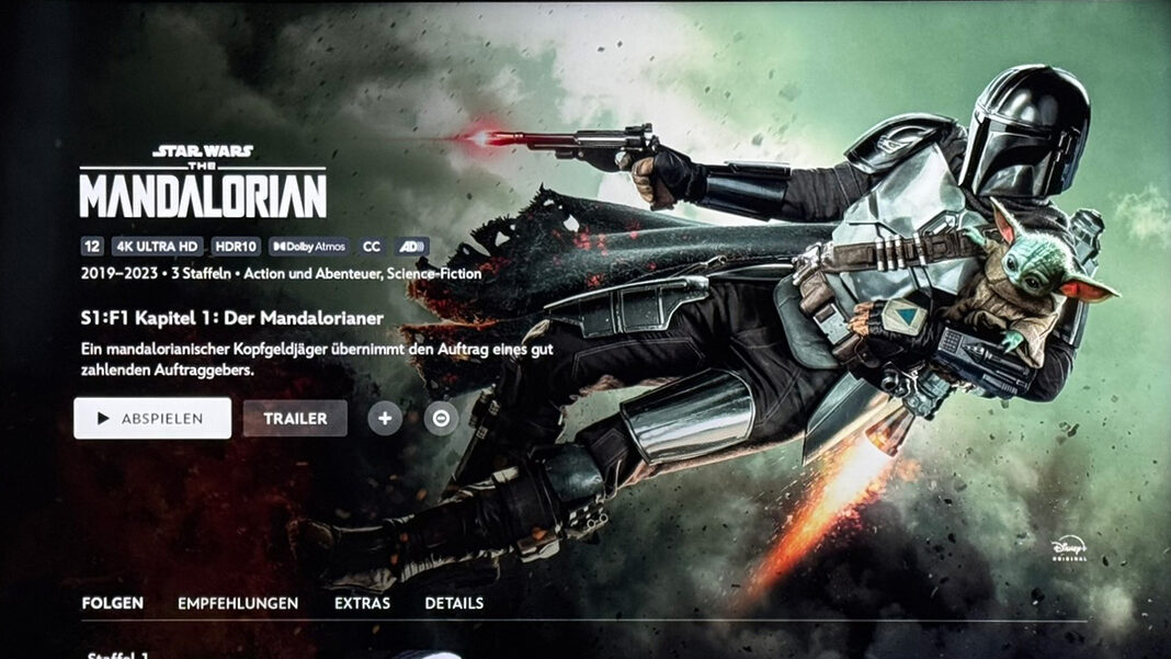Die Erfolgsserie "The Mandalorian" wurde ebenfalls um HDR10+ und Dolby Vision beraubt (Sony Android TV).
