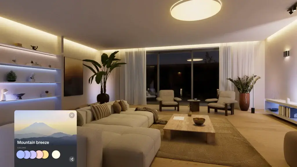 Philips Hue Spatial Aware erlaubt noch flexiblere Lichtszenen - nur in Kombination mit der Hue Bridge Pro.
