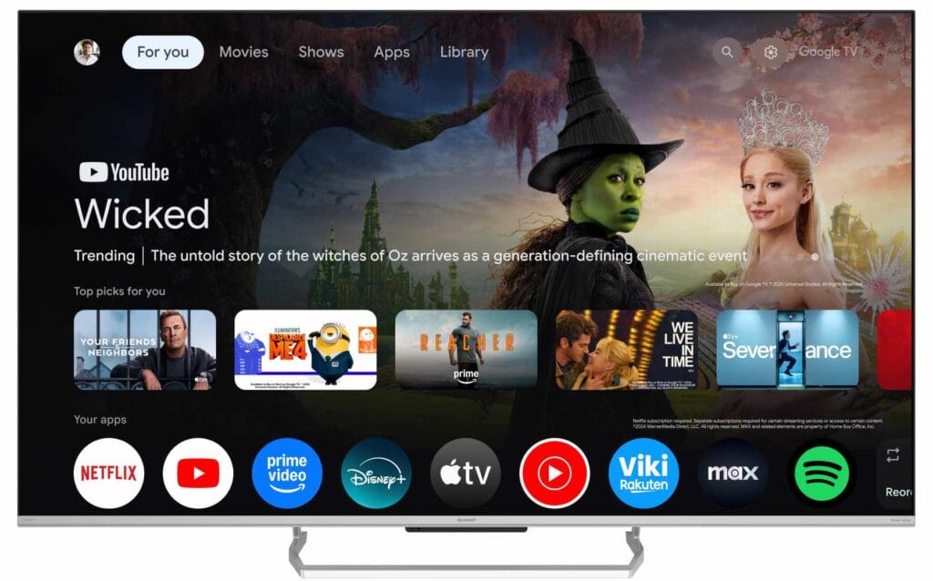 Sharps neue Smart-TVs nutzen teilweise Google TV - aber auch Roku TV und TiVo.