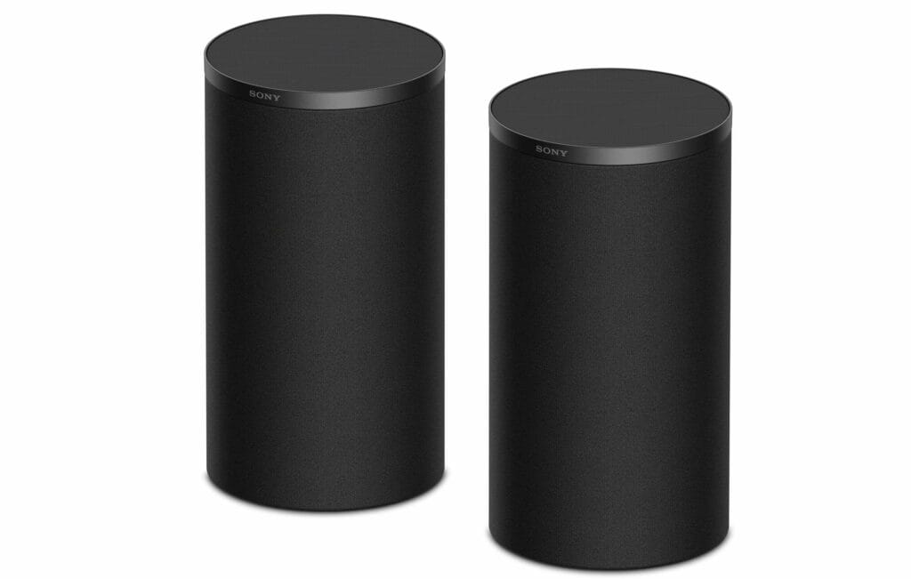 Dann hätten wir da noch die Sony Bravia Theatre Rear 9 - frische Surround-Lautsprecher.