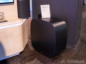 Der LG W7 Subwoofer lässt sich auch allein mit einem kompatiblen LG TV verbinden.