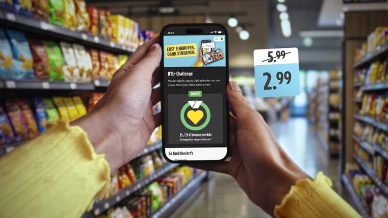 Erst Shoppen, dann kostenlos Streamen: Edeka tut sich mit RTL+ zusammen