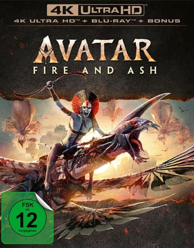 Avatar 3: Fire and Ash 4K Blu-ray Standard (finales Cover-Artwork)
