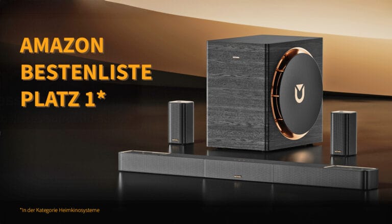 Platz 1* auf Amazon: Diese Dolby Atmos Soundbar mit XXL-Subwoofer gibt es nur jetzt so günstig!