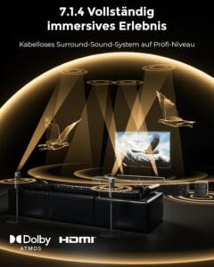 Die Ultimea Skywave X70 präsentiert sich als vollwertiges 7.1.4-Soundsystem im gehobenen Niveau.
