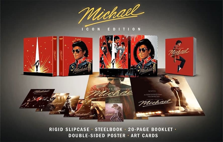 Die "Michael" Iconic-Edition im Rigid-Slipcase mit 4K Steelbook. Das Iconic-Steelbook lässt sich auch einzeln bestellen.