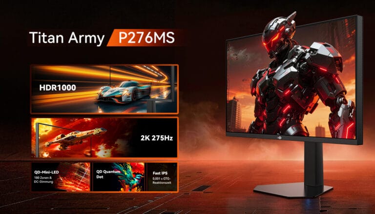 Neuvorstellung: Der Titan Army P276MS 27 Zoll Gaming-Monitor mit Mini LED und 275Hz für unter 220 Euro