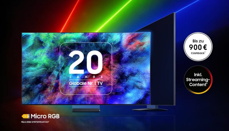 Samsung Micro RGB: Die neuen Smart-TVs starten direkt mit Cashback