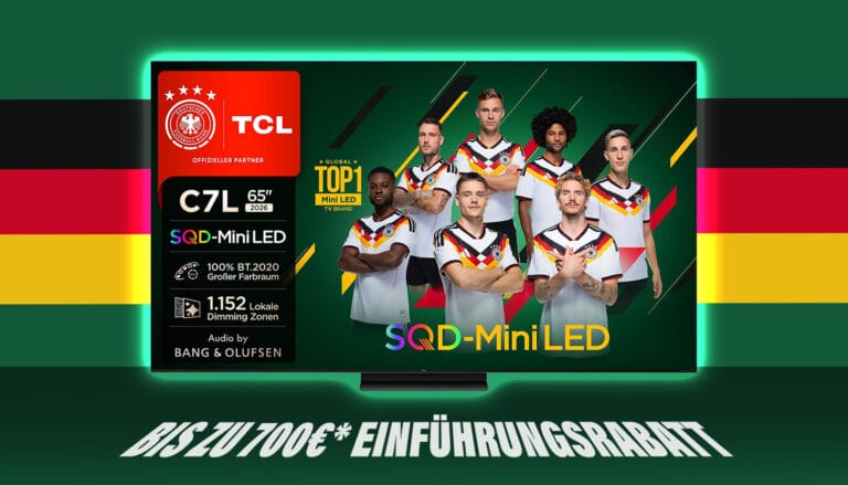 TCL C7L SQD-Mini LED TV feiert Marktstart: Nachfolger des beliebten C7K mit bis zu 700 Euro Einführungsrabatt