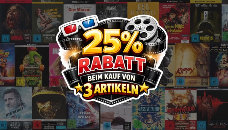 Wählt aus über 3.000 Artikeln: 25 Prozent Rabatt beim Kauf von 3 Filmen (DVD, Blu-ray & 4K Ultra HD)