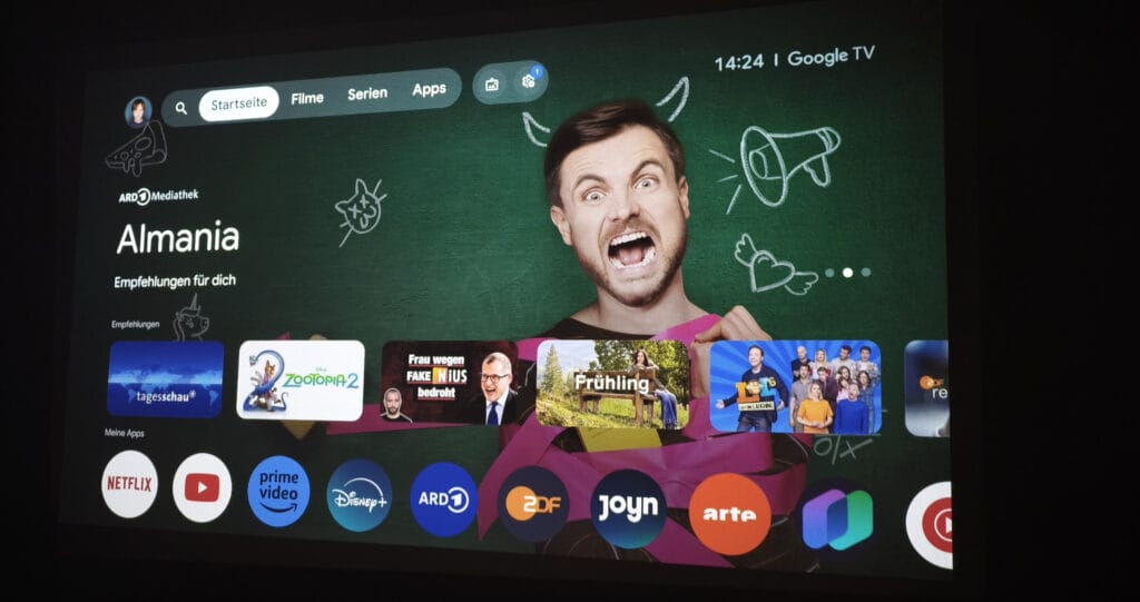 Die Bildqualität des Dangbei DBOX02 Pro ist für den Preis wirklich gut.