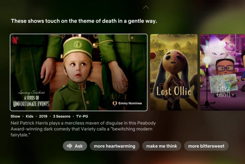 Netflix bereitet eine eigene KI-Suche vor.