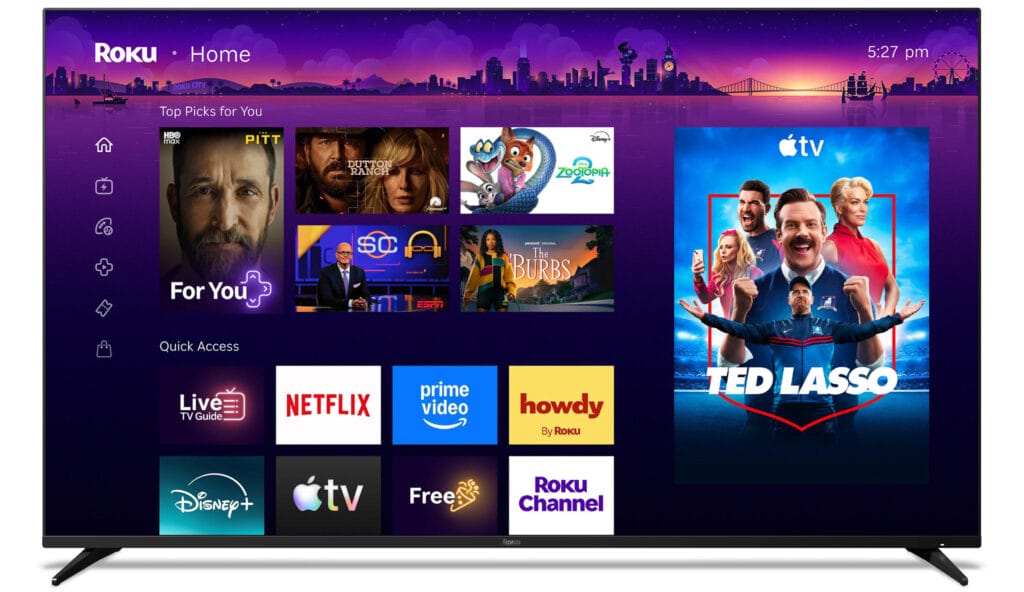 Der neue Homescreen von Roku.
