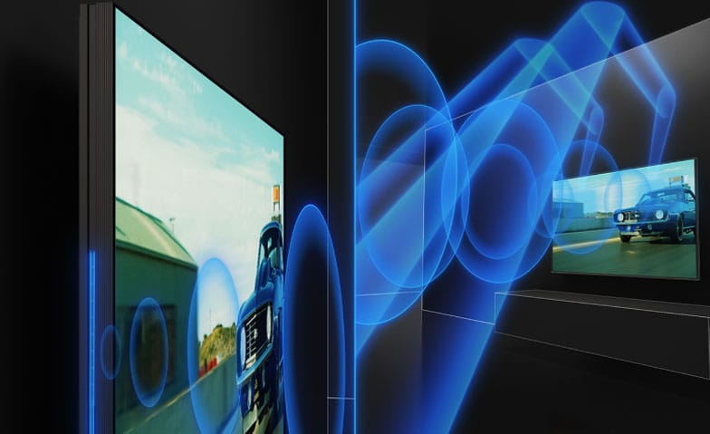Der Bravia 9 II unterstützt Acoustic Multi-Audio+ mit Beam-Hochtonlautsprechern.