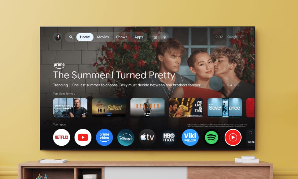 Sony setzt weiterhin auf das etablierte Google TV Betriebssystem.