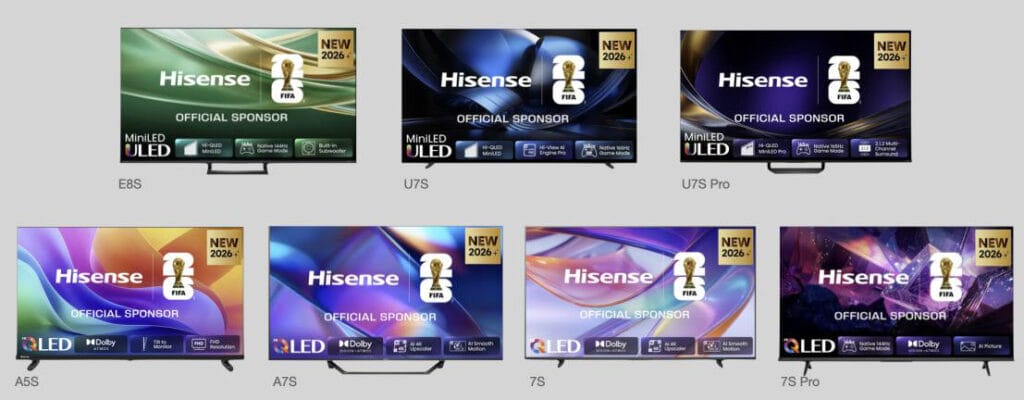 Das sind die neuen Hisense-QLEDs und -Mini-LEDs für 2026.
