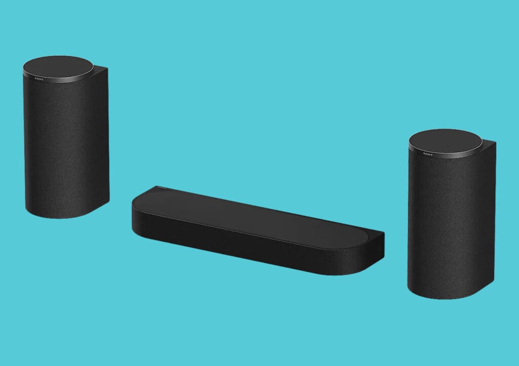 Durch die kompakten Maße soll sich das Sony BRAVIA Theatre Trio 3-Wege-Soundsystem perfekt für große Bildschirmdiagonalen eignen. 
