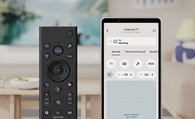 Die neue Fernbedienung der Sony Bravia True RGB Fernseher ist nachhaltig konzipiert, hat beleuchtete Tasten und lässt sich via USB-C laden.