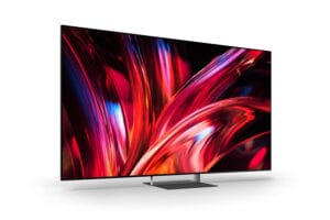 Perspektive links des Sony Bravia 9 II True RGB TV 2026