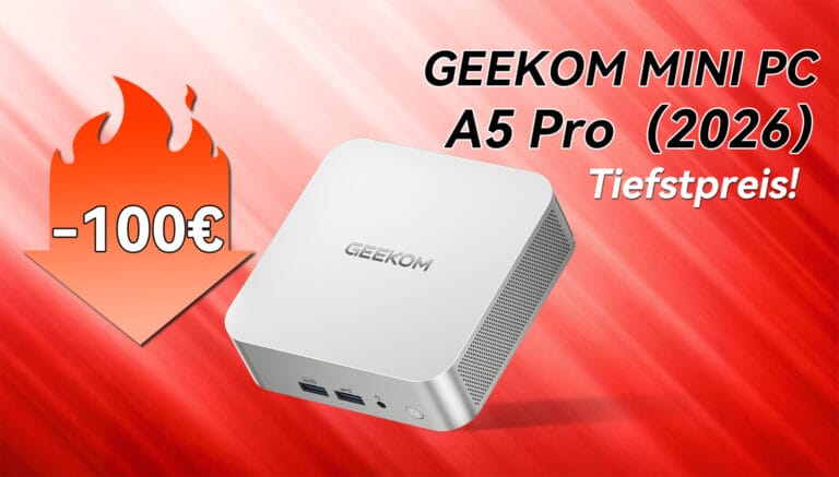 GEEKOM A5 Pro 2026 Edition mit 100€ Rabatt: Kompakter AMD-7000-Series Mini-PC jetzt für nur 519 Euro sichern