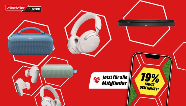 Doppelt günstig: BOSE Kopfhörer, Soundbars und Lautsprecher mit Rabatt + 19% MwSt geschenkt.