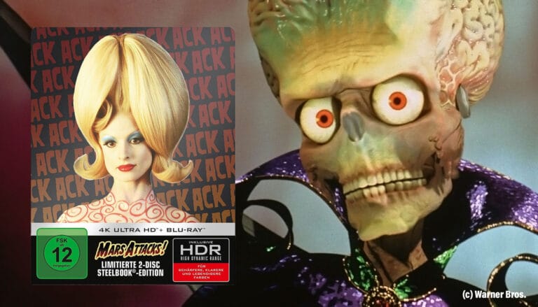 Holt euch den Tim Burton-Klassiker „MARS ATTACKS!“ im limitierten 4K Blu-ray Steelbook (wieder vorbestellbar)