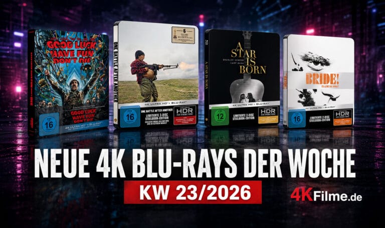 4K Blu-ray Neuheiten KW 23/2026: One Battle After Another, Es lebe die Braut, A Star Is Born & Jet Li