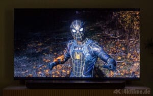 Testsequenz Spider-Man: No Way Home auf dem Samsung R95H Micro RGB TV