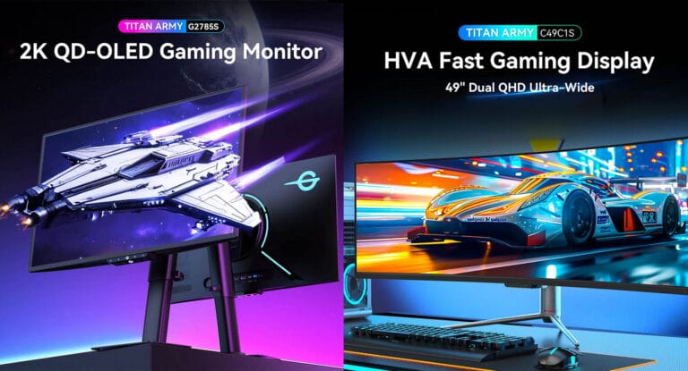 Titan Army G2785S & C49C1S: QD-OLED- und 49-Zoll-Ultra-Wide-Monitore zum Kampfpreis