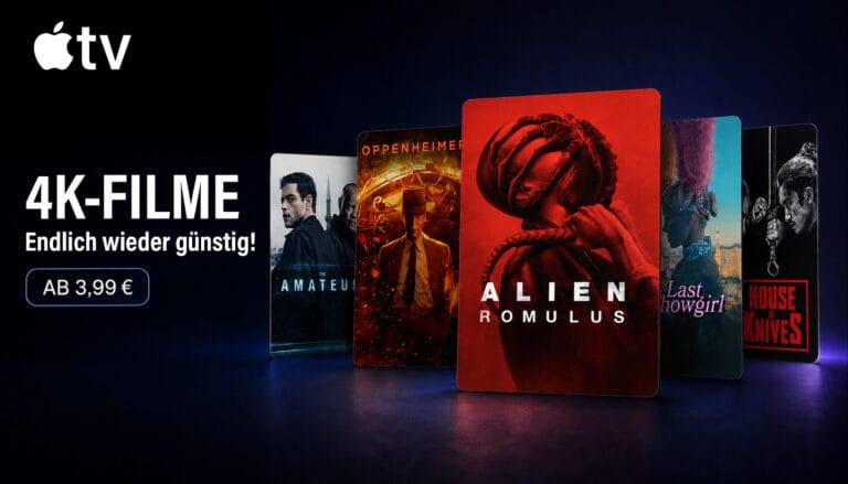 Neue Tiefpreise bei Apple TV: 4K-Filme erstmals oder endlich wieder ab 3,99 Euro